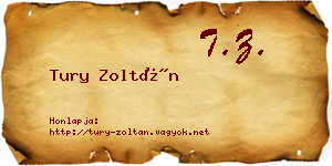Tury Zoltán névjegykártya